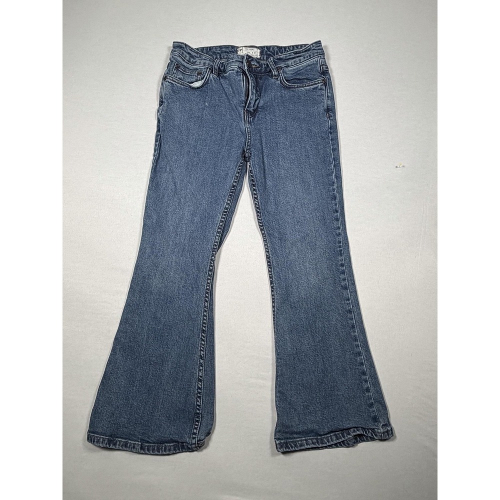 Free People‎ Jeans Womens 27 Blue Flare Leg Medium Wash Denim Casual Pants